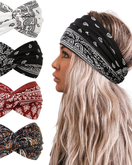 TERSE Extra Wide Headbands for Women Sport Yoga Workout Turban Headband Fashion Hairband Non Slip