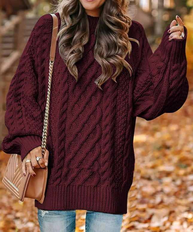 Oversized Sweaters for Women Cable Knit Chunky Pullover Sweater