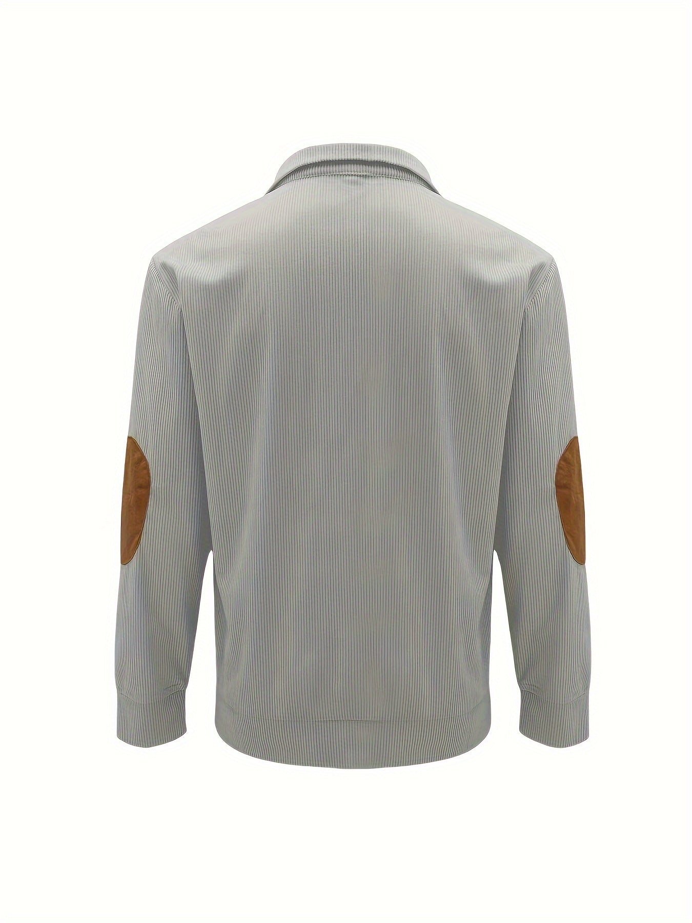 Men'S Casual Jacket for Autumn And Winter, Featuring a Loose Fit, Corduroy Fabric, Stand-Up Collar, Long Sleeves, And Button- Design.