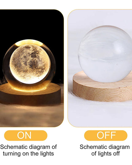 Crystal Ball Night Lights Glowing Planet Galaxy Astronaut 3D Moon Table Lamp USB Atmosphere Lamp Tabletop Decorations Kid Gifts