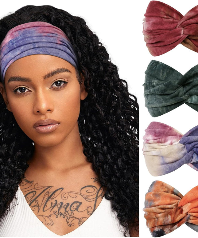 TERSE Extra Wide Headbands for Women Sport Yoga Workout Turban Headband Fashion Hairband Non Slip