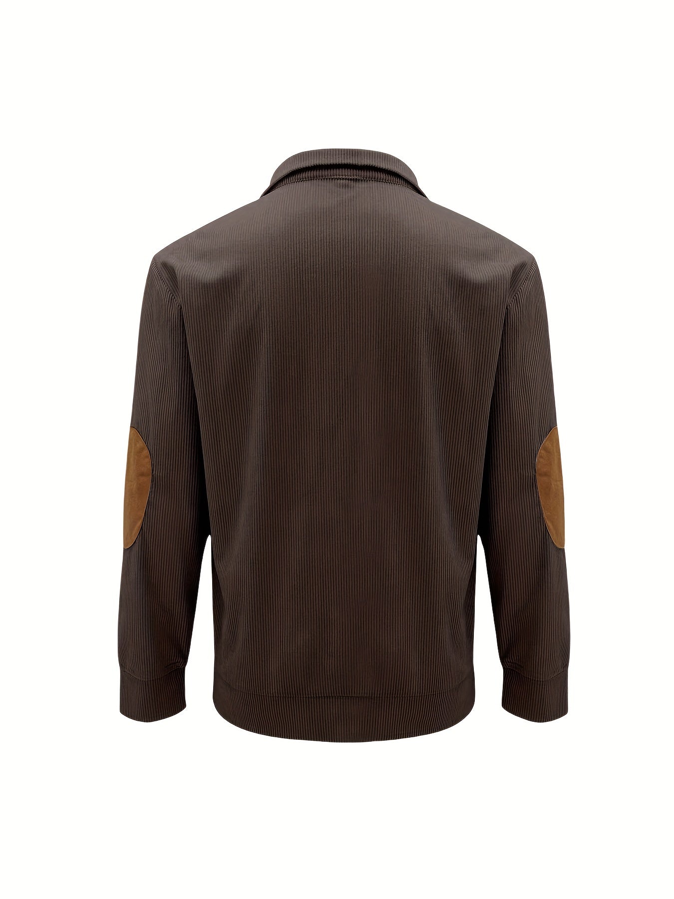 Men'S Casual Jacket for Autumn And Winter, Featuring a Loose Fit, Corduroy Fabric, Stand-Up Collar, Long Sleeves, And Button- Design.