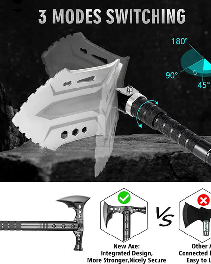 28 in 1 Survival Multi-Tool Shovel Kit