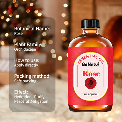 Benatu 4.06oz Rose Essential Oil Moisturize And Soothe Dry Skin-For Diffuser Essential Oil, Oil Diffuser, Essential Oil Diffuser-Valentine'S Day Gifts