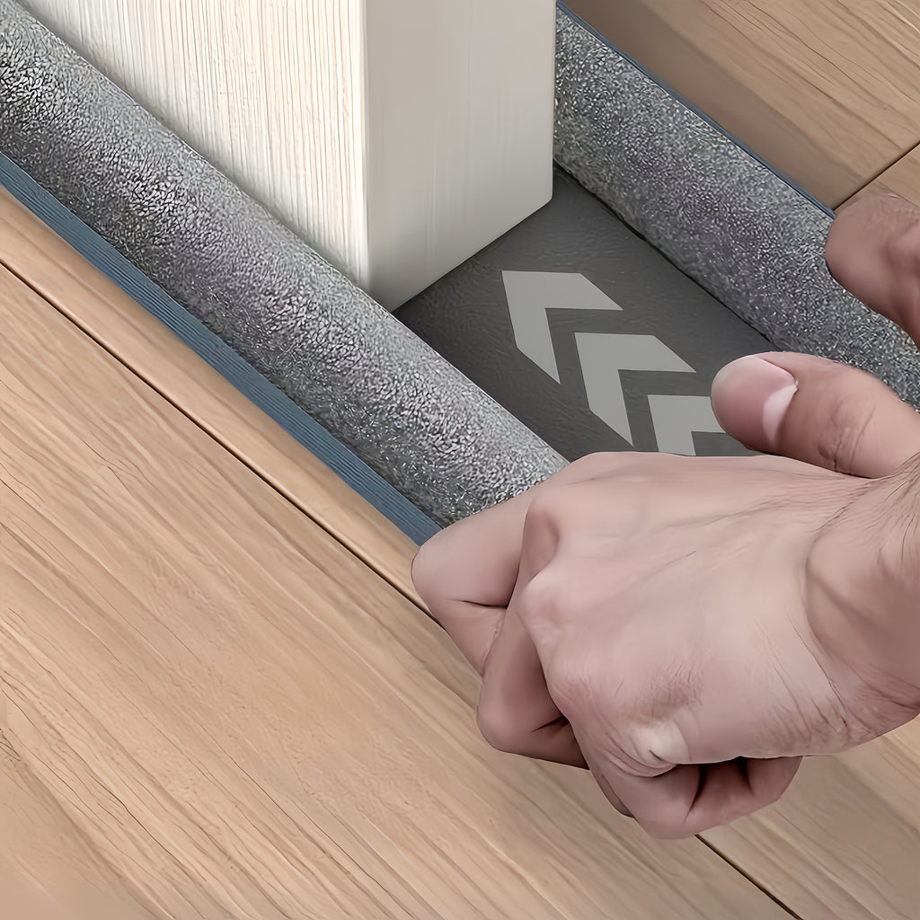 High Resistance Rubber and Fabric Soundproof Draft Stopper - 1 Under Door Energy Saving Waterproof Seal Strip, 36.61 Inch - for Bedroom Doors, Under Door Mount