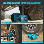 Electric Car Jack Kit 5 Ton 17.7 Inch Lift Range 3in1 car jack Hydraulic with Impact Wrench and Tire Inflator Floor Jack for SUV