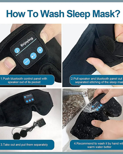 Mask For Sleep Headphones Bluetooth 3D Eye Mask Music Play Sleeping Headphones with Built-in HD Speaker