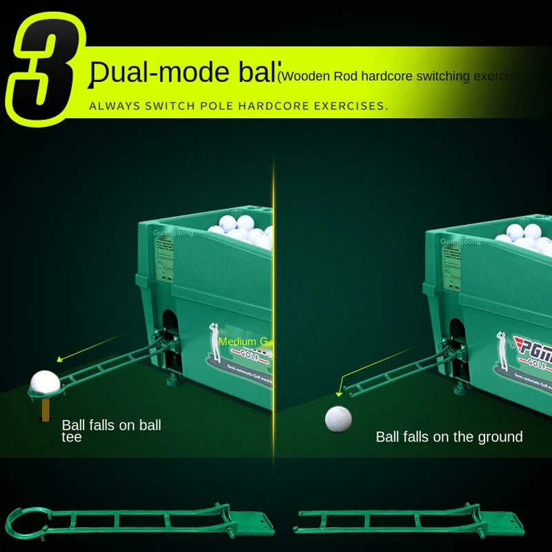 PGM Semi-automatic Golf Ball Machine ABS Material Automatic Golf Ball Dispenser Golf Clubs Holder Golf Training Service Machine