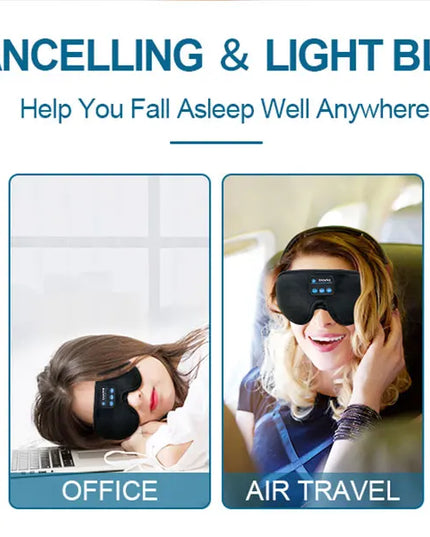 Mask For Sleep Headphones Bluetooth 3D Eye Mask Music Play Sleeping Headphones with Built-in HD Speaker