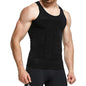 Mens Slimming Body Shaper Shapewear Abdomen Compression Shirt to Hide Gynecomastia Moobs Workout Tank Tops Undershirts