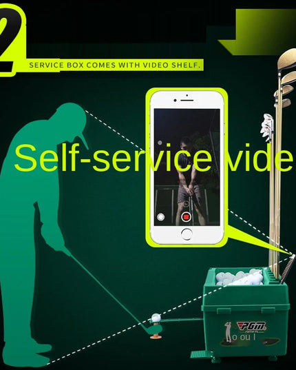 PGM Semi-automatic Golf Ball Machine ABS Material Automatic Golf Ball Dispenser Golf Clubs Holder Golf Training Service Machine