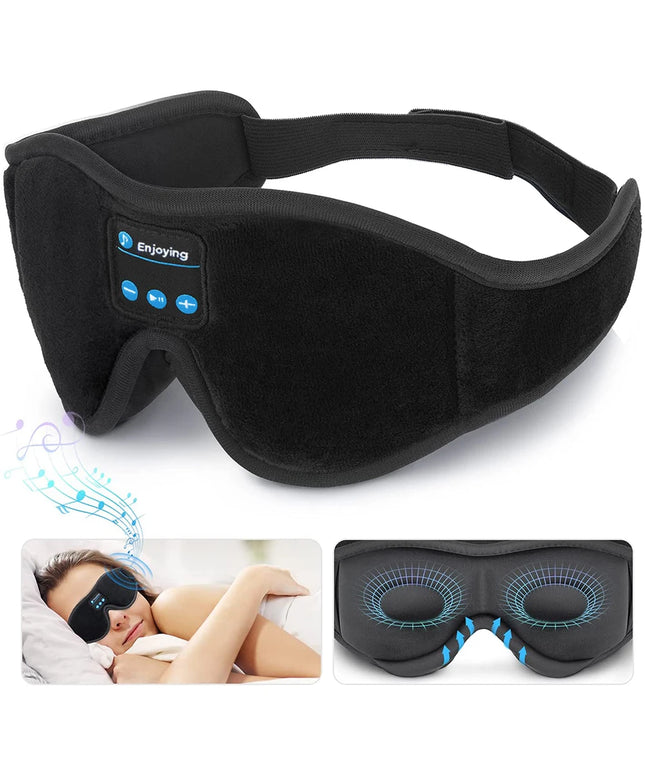 Mask For Sleep Headphones Bluetooth 3D Eye Mask Music Play Sleeping Headphones with Built-in HD Speaker