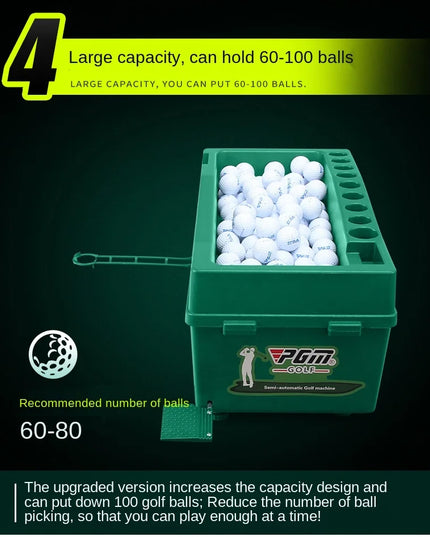 PGM Semi-automatic Golf Ball Machine ABS Material Automatic Golf Ball Dispenser Golf Clubs Holder Golf Training Service Machine