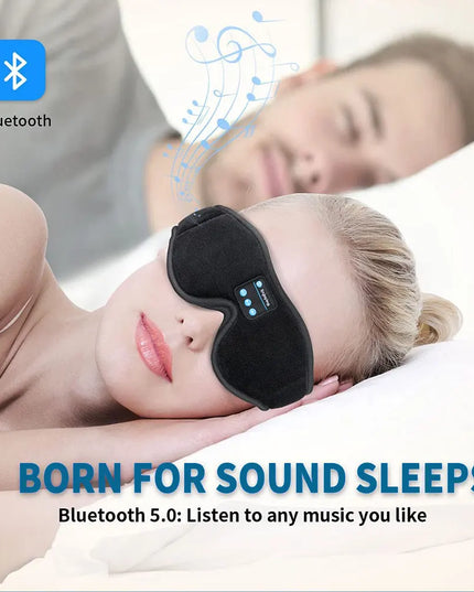 Mask For Sleep Headphones Bluetooth 3D Eye Mask Music Play Sleeping Headphones with Built-in HD Speaker