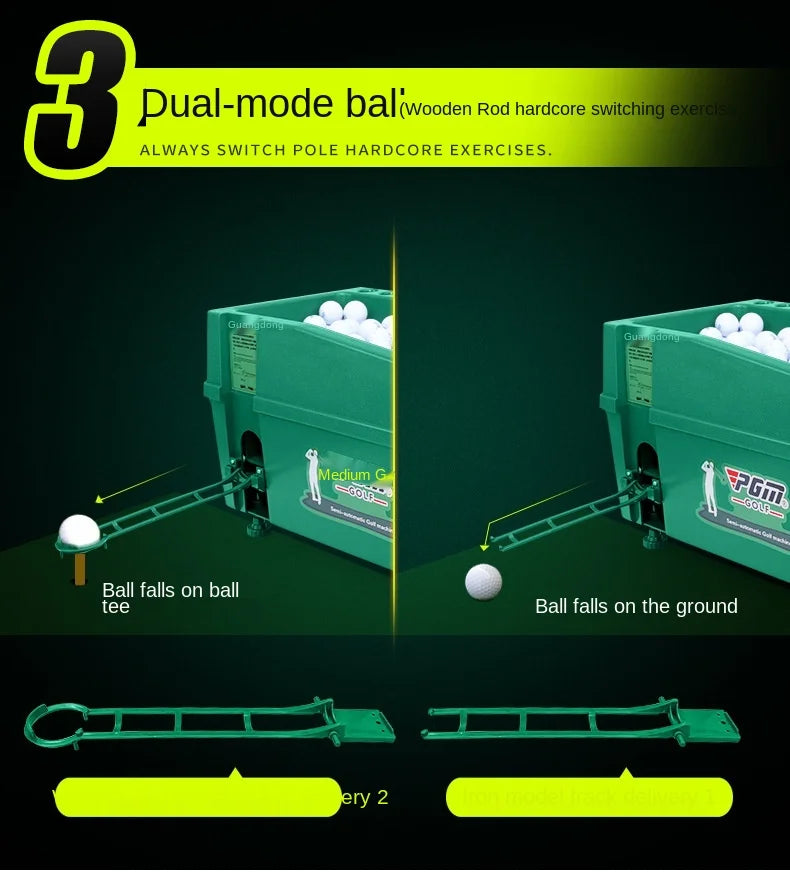 PGM Semi-automatic Golf Ball Machine ABS Material Automatic Golf Ball Dispenser Golf Clubs Holder Golf Training Service Machine