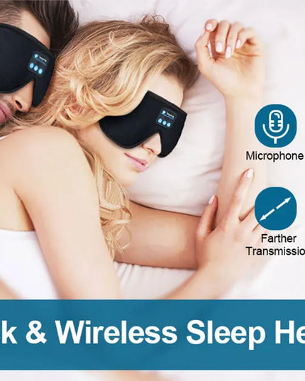 Mask For Sleep Headphones Bluetooth 3D Eye Mask Music Play Sleeping Headphones with Built-in HD Speaker