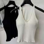 Breast Cover Beautiful Comes with Chest Pad Camisole Women's 2024 New Style Inner Wear Beautiful Back Slim-fit Slim-fit Neck Top
