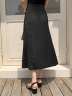 European and American Amazon Popular Satin Satin Skirt Foreign Trade Independent Station New Mid-Length Imitation Silk Skirt