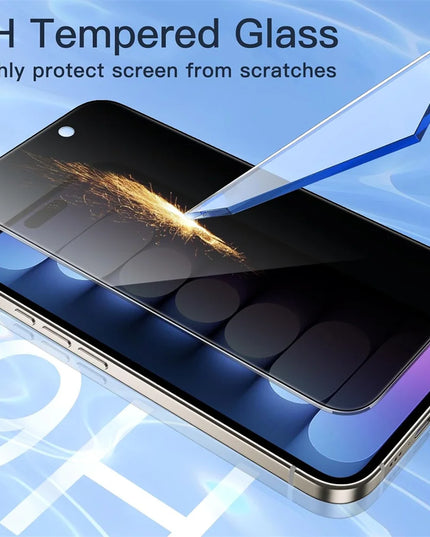 Anti-Spy Glass For iPhone 16 15 14 13 Pro Max Privacy Screen Protectors & Camera Protection Film For iPhone15 12 11 Pro mica