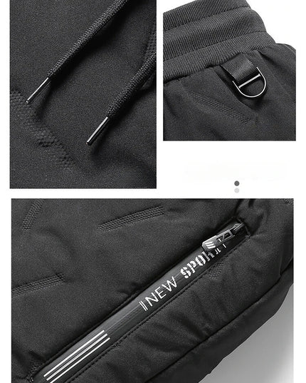 Down Pants Casual Men Pants Thickened Fleece Pants Loose Sportswear Winter Warm Clothes Men Casual Clothes