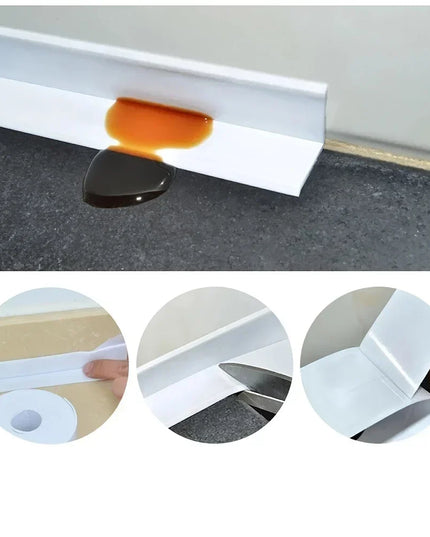 1m/3.2m PVC Waterproof Sealing Tape for Bathroom Sink, Shower, Bathtub and Toilet - Self Adhesive Wall Sticker