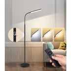LED Floor Lamp, Bright 15W Floor Lamps for Living Room with 1H Timer, Stepless Adjustable 3000K-6000K Colors & Brightness