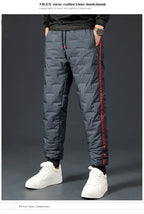 Winter Lambswool Down Pants Warm Thicken Sweatpants Men Fashion Joggers Water Proof Casual Pants Men Brand Plus Fleece Trousers