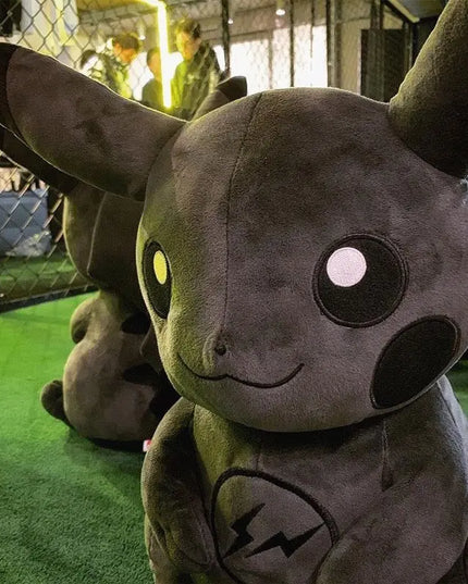 30CM Pokemon X Fragment Anime Character Dark Pikachu Doll Kawaii Pop Doll Black Pikachu Pillow Birthday Gift Female