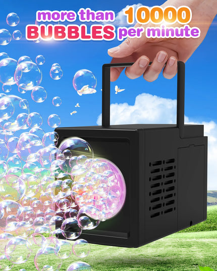 10 hole fully automatic bubble blowing handheld electric bubble machine toy outdoor birthday without battery and bubble water