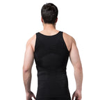Mens Slimming Body Shaper Shapewear Abdomen Compression Shirt to Hide Gynecomastia Moobs Workout Tank Tops Undershirts