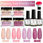 5g Dipping Nail Powder Set Red Nail Glitter Dipping System Kit For Manicure Nail Art Decorations Natural Dry Without Lamp Cure