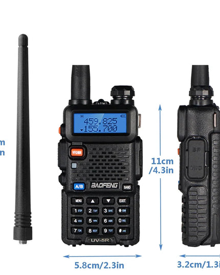 2pcs BAOFENG UV-5R 5W 8W High Power Dual Band Two Way Radio Long Range Handheld Portable Walkies Talkies For Hunting