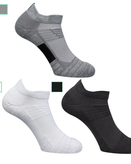 3 Pairs Sports Socks Men Women Short Running Socks Performance Ankle Cushion Wear-resistant Anti Slip Basketball Casual Socks