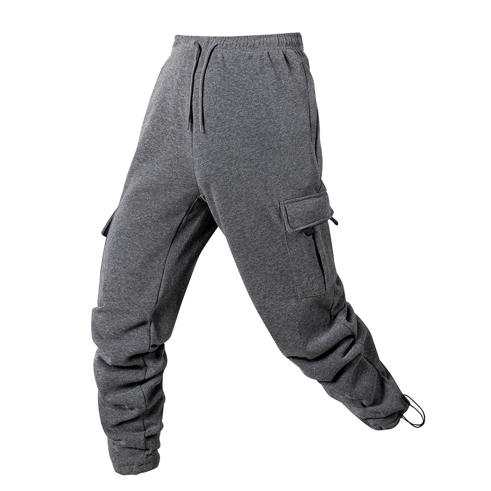 Men's Joggers Pants Loose Drawstring Long Pants Men Multi-pocket Sweatpants Casual Cargo Trousers For Men Fitness