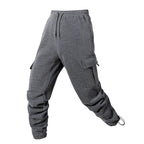 Men's Joggers Pants Loose Drawstring Long Pants Men Multi-pocket Sweatpants Casual Cargo Trousers For Men Fitness