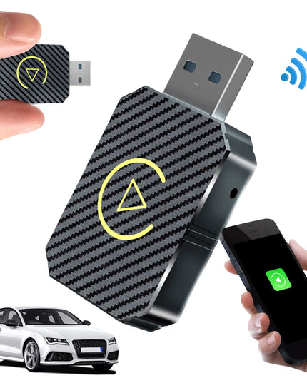 Wireless Carplay Android Auto Adapter 2 in 1 Mini Box Plug&Play Wireless Dongle BT WiFi for Wired CarPlay/Andriod Auto Cars