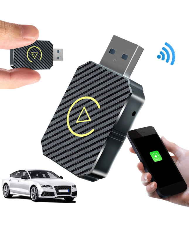 Wireless Carplay Android Auto Adapter 2 in 1 Mini Box Plug&Play Wireless Dongle BT WiFi for Wired CarPlay/Andriod Auto Cars