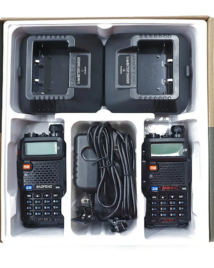2pcs BAOFENG UV-5R 5W 8W High Power Dual Band Two Way Radio Long Range Handheld Portable Walkies Talkies For Hunting