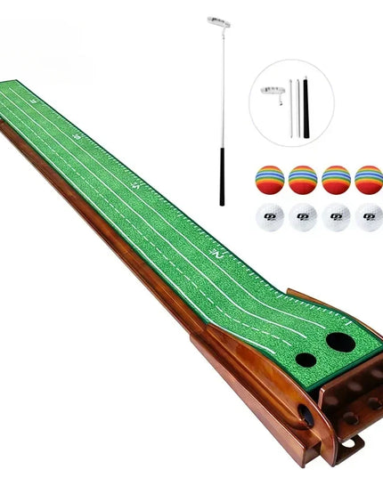 Golf Putting Set Putting Green Indoor Newly Office Golf Practice Putting Mat With Automatic Ball Return Track For Mini Games