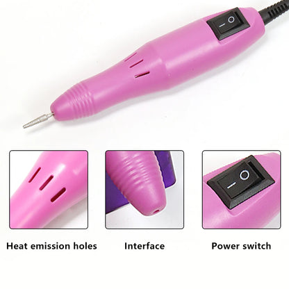 YIKOOLIN Electric Nail Drill Machine Nail File Drill Set Kit for Acrylic Nails Gel Nail Nail Art Polisher Sets Home Use