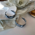 Semicircle Leopard C-Shape Hoop Earrings Women Large Circle Round Big Hoop Earrings For Women Girl Wedding Party Jewelry