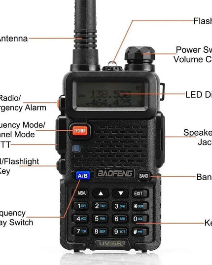 2pcs BAOFENG UV-5R 5W 8W High Power Dual Band Two Way Radio Long Range Handheld Portable Walkies Talkies For Hunting