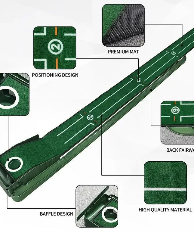 Mini Golf Green Putter Mat Portable Indoor and Outdoor Golf Practitioner PM015