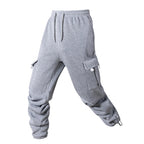 Men's Joggers Pants Loose Drawstring Long Pants Men Multi-pocket Sweatpants Casual Cargo Trousers For Men Fitness