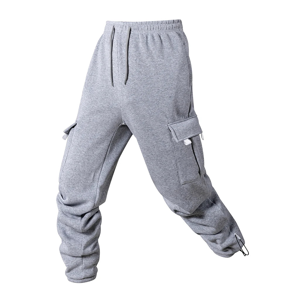 Men's Joggers Pants Loose Drawstring Long Pants Men Multi-pocket Sweatpants Casual Cargo Trousers For Men Fitness