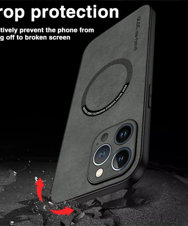 For Magsafe Luxury Leather Shockproof Phone Cases For iPhone 16 15 14 13 12 11 Pro Max 16 Plus Magnetic Wireless Charging Cover