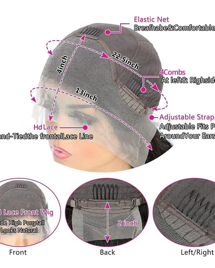 13x6 13x4 Body Wave Lace Front Wigs Human Hair PrePlucked Transparent Lace Frontal Wigs Human Hair Wigs With Baby Hair For Women