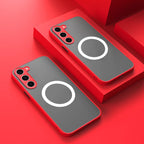 Matte Magnetic For Samsung Galaxy S24 S23 S22 S21 S20 Ultra Plus FE A54 A53 A13 Note 20 10 5G Case Frosted Wireless Charge Cover