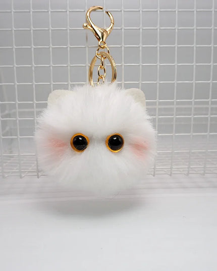 New Blush Black Briquette Cat Hand Plush Doll Keychain Pendant Girly Heart School Bag Pendant