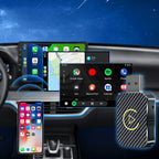 Wireless Carplay Android Auto Adapter 2 in 1 Mini Box Plug&Play Wireless Dongle BT WiFi for Wired CarPlay/Andriod Auto Cars